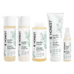 The Honest Company Sensitive Conditioner10 fl oz + Face & Body Lotion8.5 fl oz + Bubble Bath12 fl oz + Detangler4 fl oz + Shampoo + Body Wash 10 fl oz